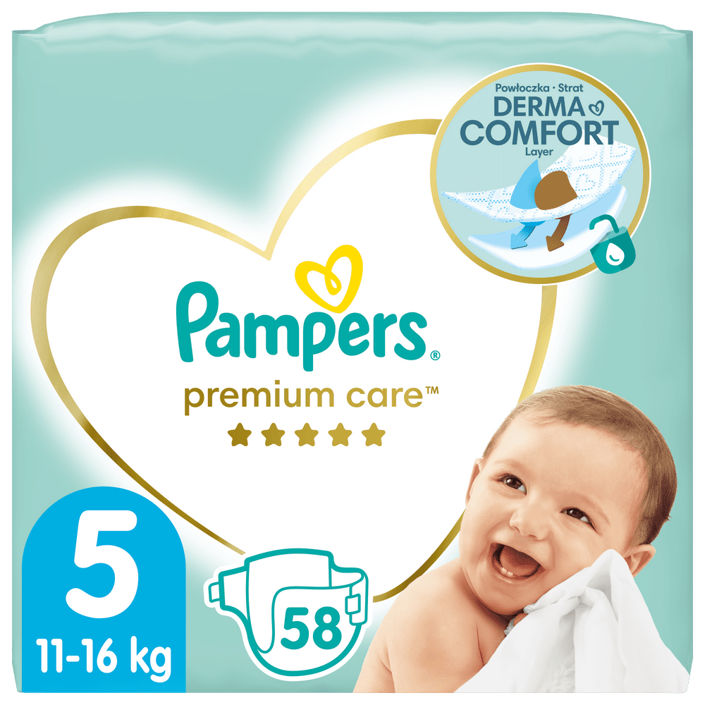 Pampers Plienky Premium Care 5 Junior (11-16 kg) 58 ks
